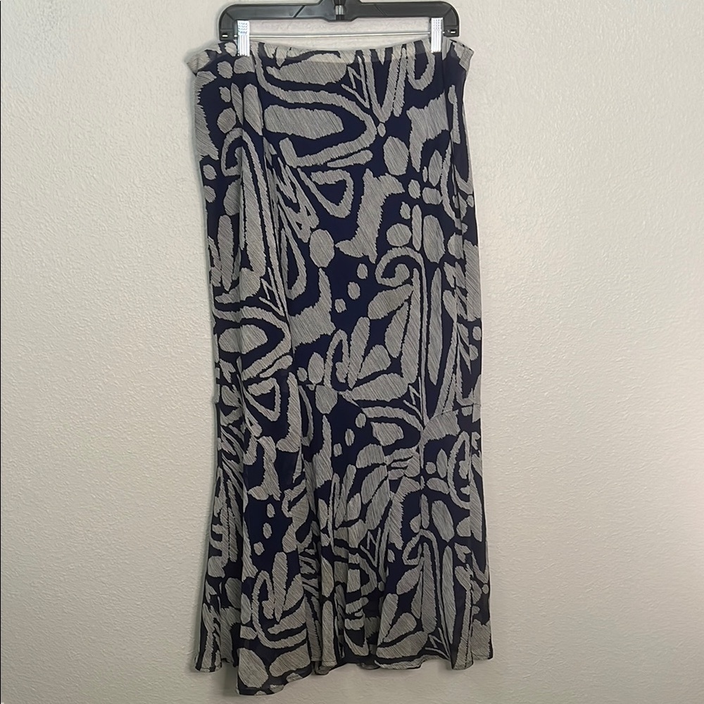 Ashley Stewart Blue/White Print Skirt Size 18